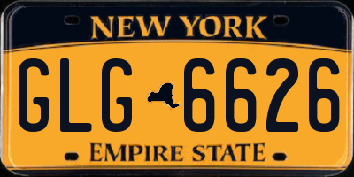 NY license plate GLG6626