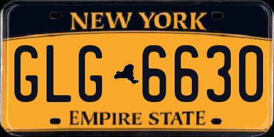 NY license plate GLG6630