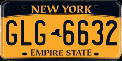 NY license plate GLG6632