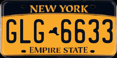 NY license plate GLG6633
