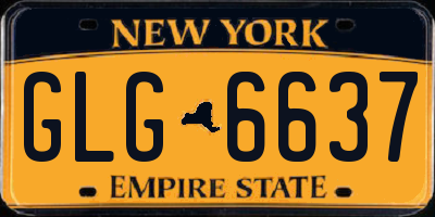 NY license plate GLG6637