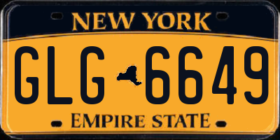 NY license plate GLG6649
