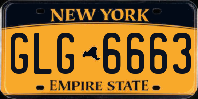 NY license plate GLG6663