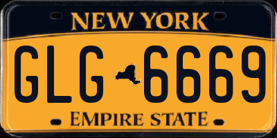 NY license plate GLG6669