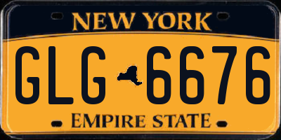NY license plate GLG6676