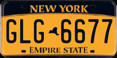 NY license plate GLG6677
