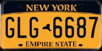 NY license plate GLG6687