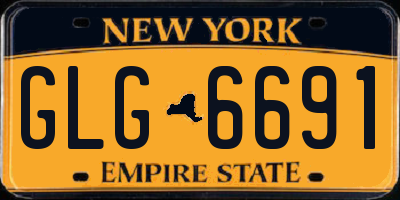 NY license plate GLG6691