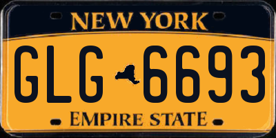 NY license plate GLG6693
