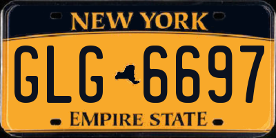 NY license plate GLG6697