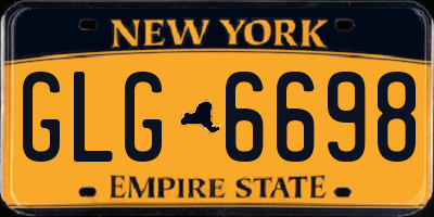 NY license plate GLG6698