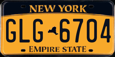 NY license plate GLG6704