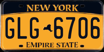 NY license plate GLG6706