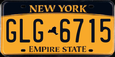 NY license plate GLG6715