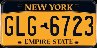 NY license plate GLG6723