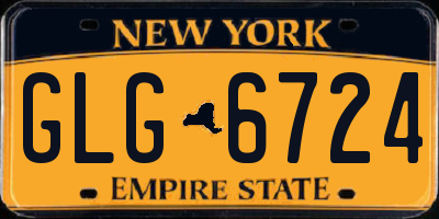 NY license plate GLG6724