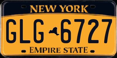 NY license plate GLG6727