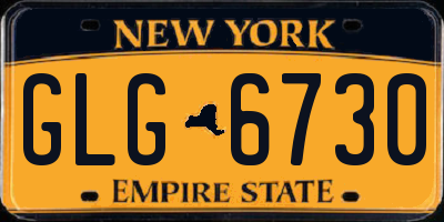 NY license plate GLG6730