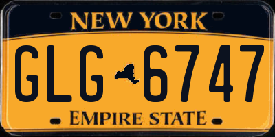 NY license plate GLG6747