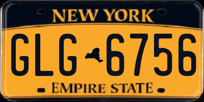 NY license plate GLG6756