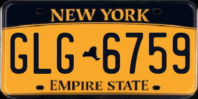 NY license plate GLG6759