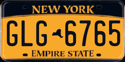 NY license plate GLG6765
