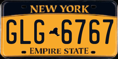 NY license plate GLG6767