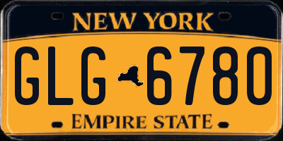 NY license plate GLG6780