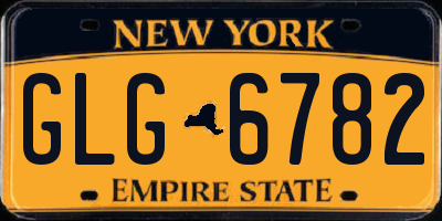 NY license plate GLG6782