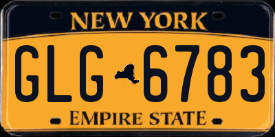 NY license plate GLG6783
