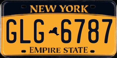 NY license plate GLG6787