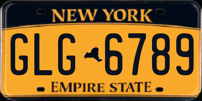 NY license plate GLG6789