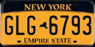 NY license plate GLG6793