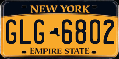 NY license plate GLG6802