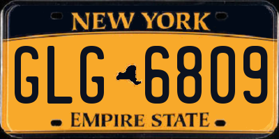 NY license plate GLG6809