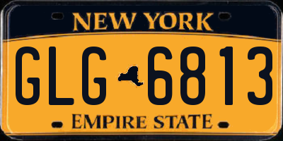 NY license plate GLG6813
