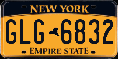 NY license plate GLG6832