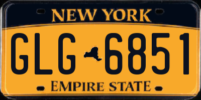 NY license plate GLG6851