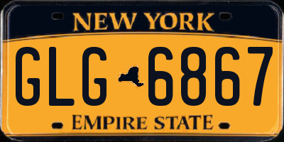 NY license plate GLG6867