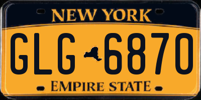 NY license plate GLG6870