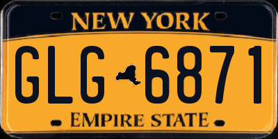 NY license plate GLG6871