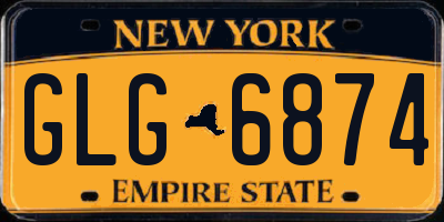 NY license plate GLG6874