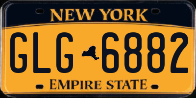 NY license plate GLG6882