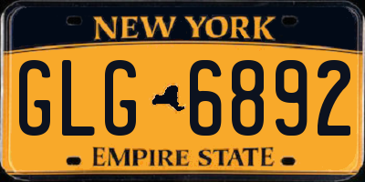 NY license plate GLG6892