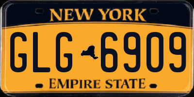 NY license plate GLG6909