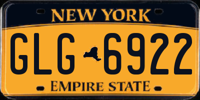NY license plate GLG6922