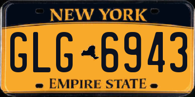 NY license plate GLG6943