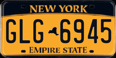 NY license plate GLG6945
