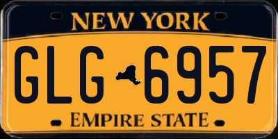 NY license plate GLG6957