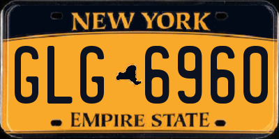 NY license plate GLG6960
